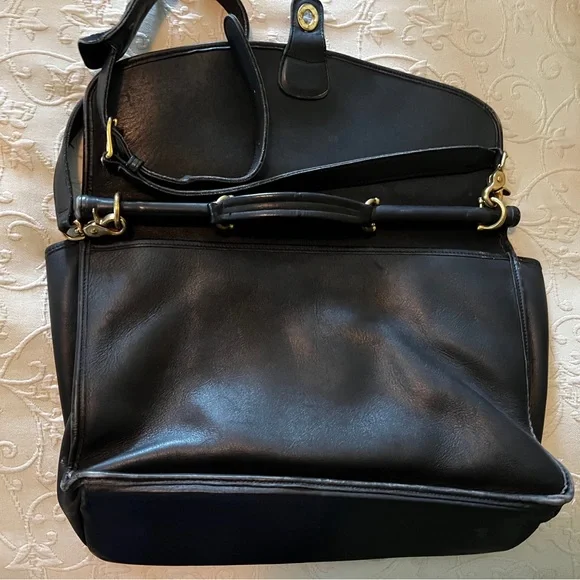 COACH vintage Beekman black leather brief - Picture 4 of 8